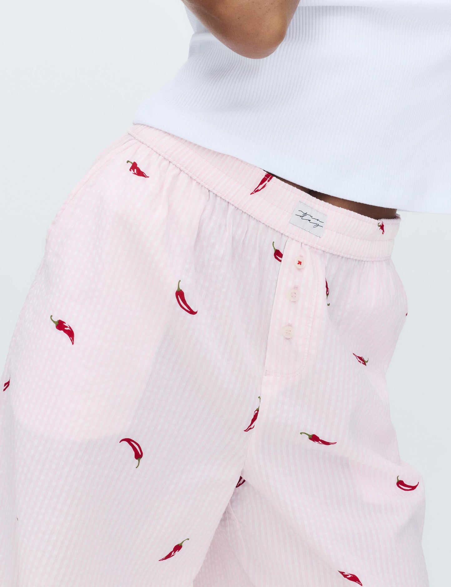 Pamuk Karışımlı Desenli Pijama Altı