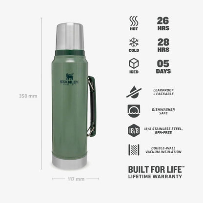 Stanley 1.1l Classic Vakumlu Yeşil Termos
