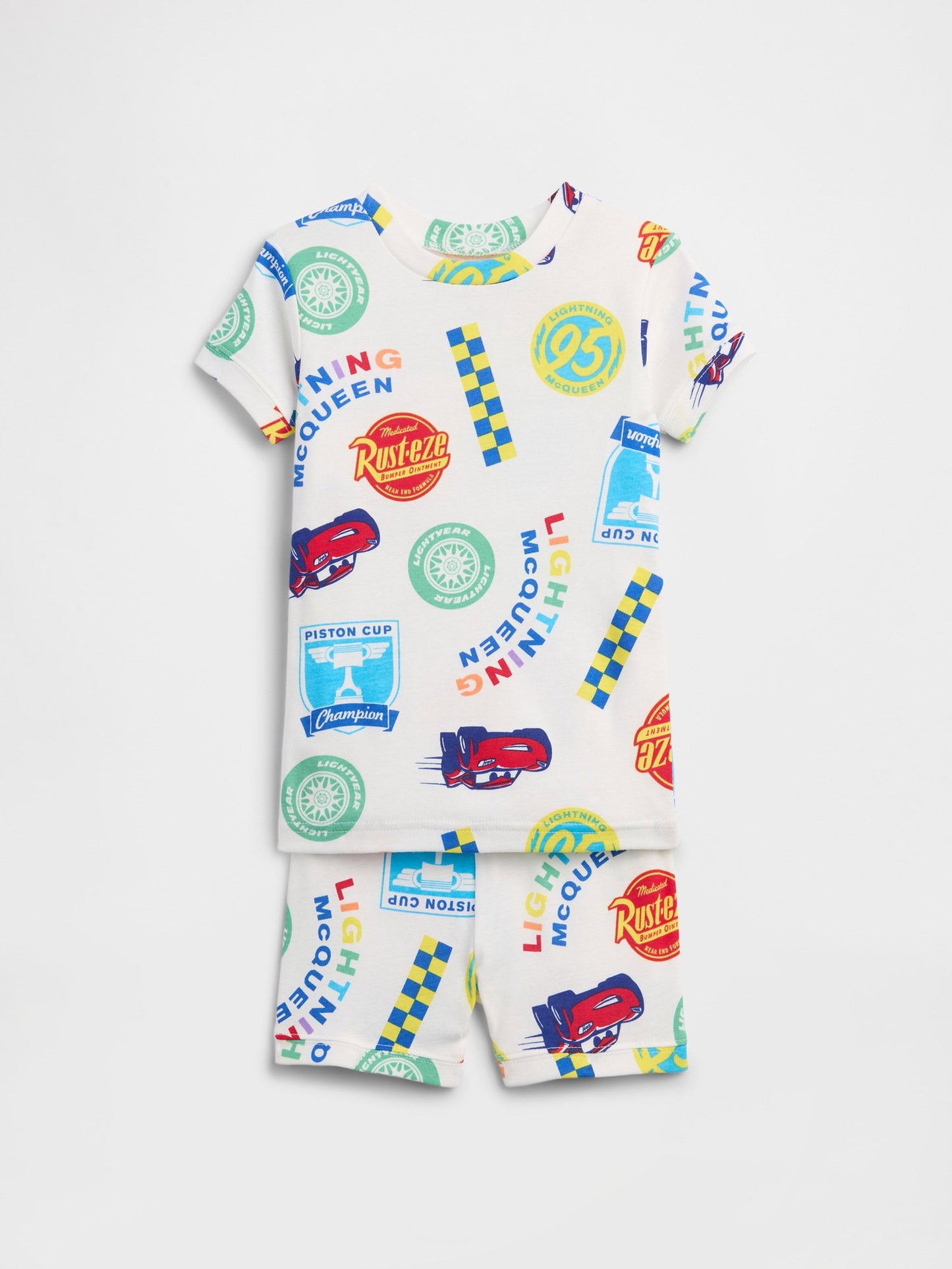 Beyaz Disney Cars Baskılı Pijama Takımı
