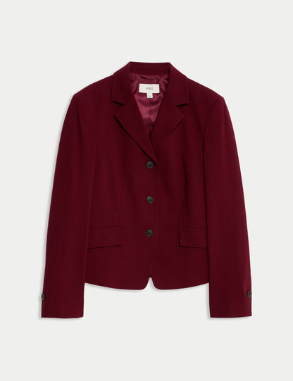 Düz Kesim Kısa Blazer Ceket