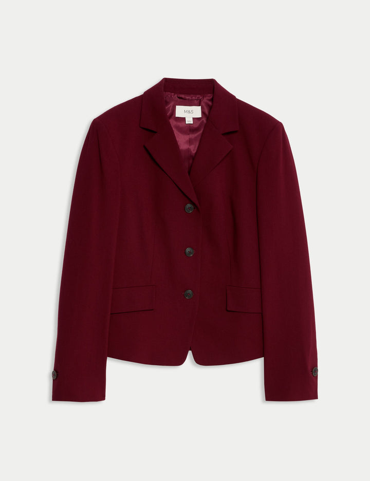 Düz Kesim Kısa Blazer Ceket