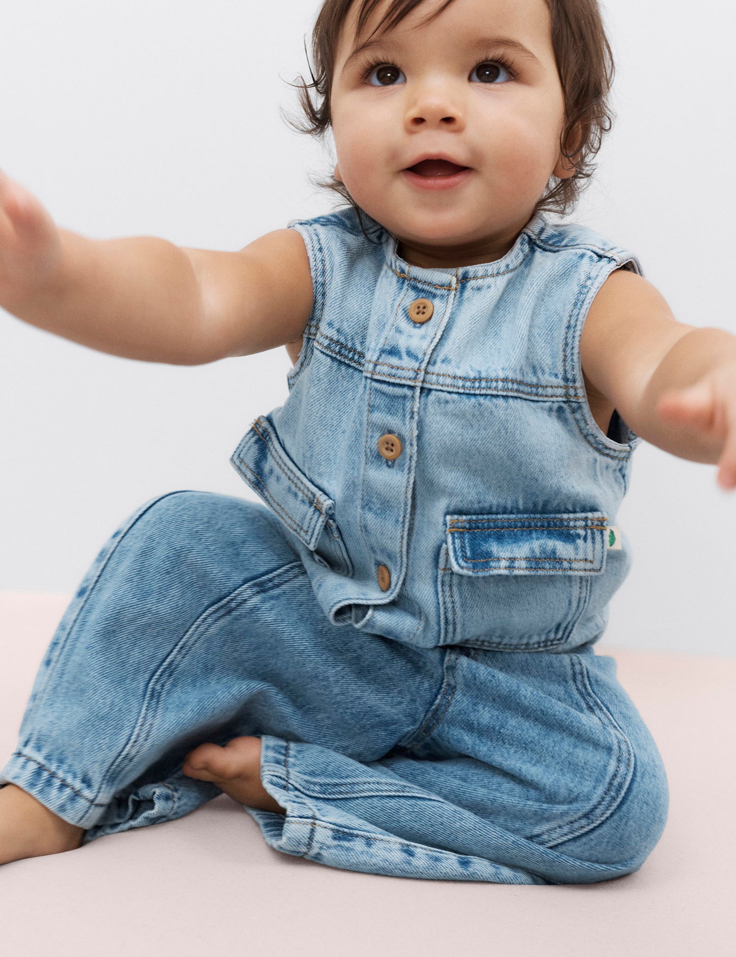 Pamuklu Denim Yelek