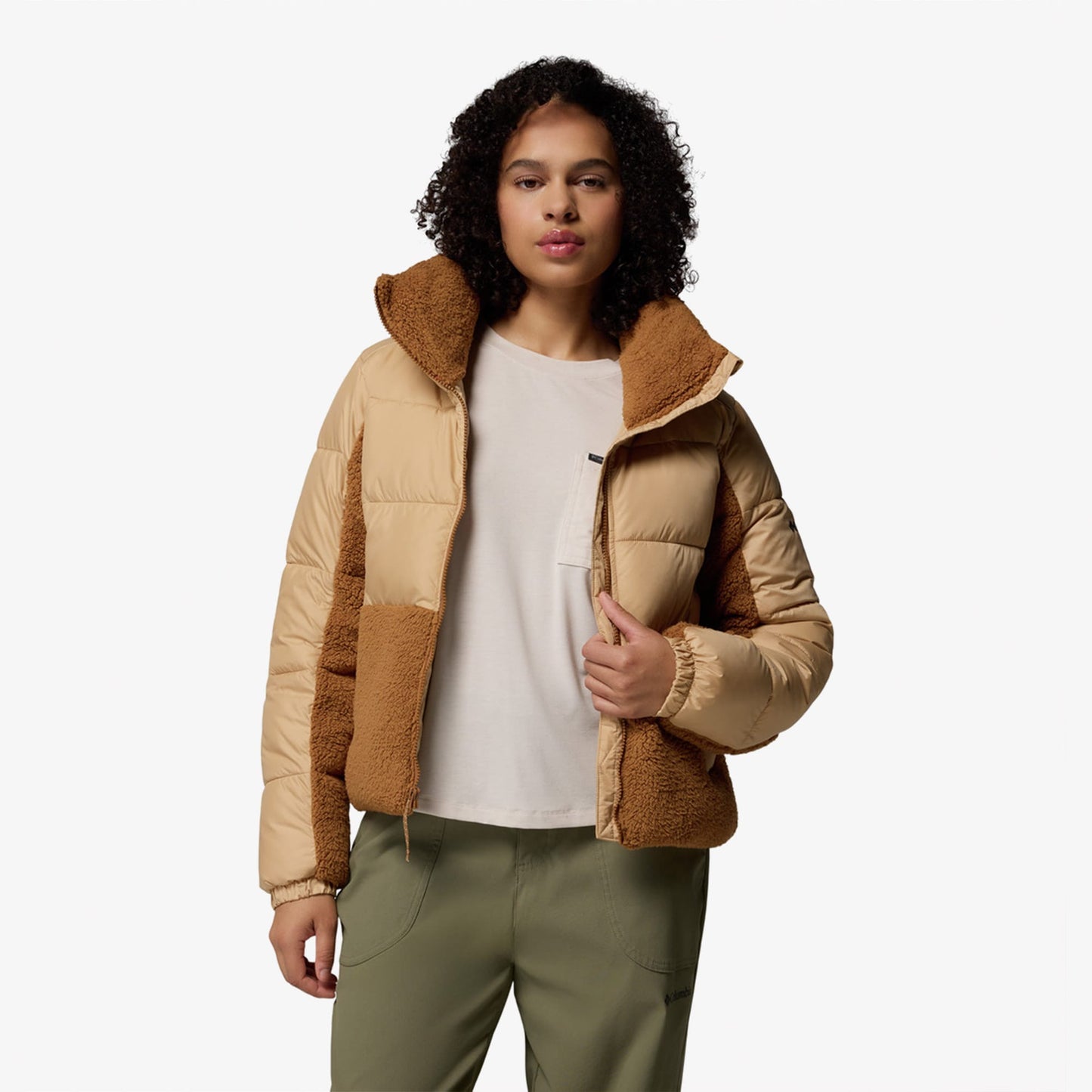 Columbia Leadbetter Point Ii Kadın Kahverengi Sherpa Mont