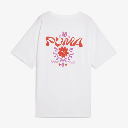 Puma Wardrobe Ess Graphic Kadın Beyaz T-shirt