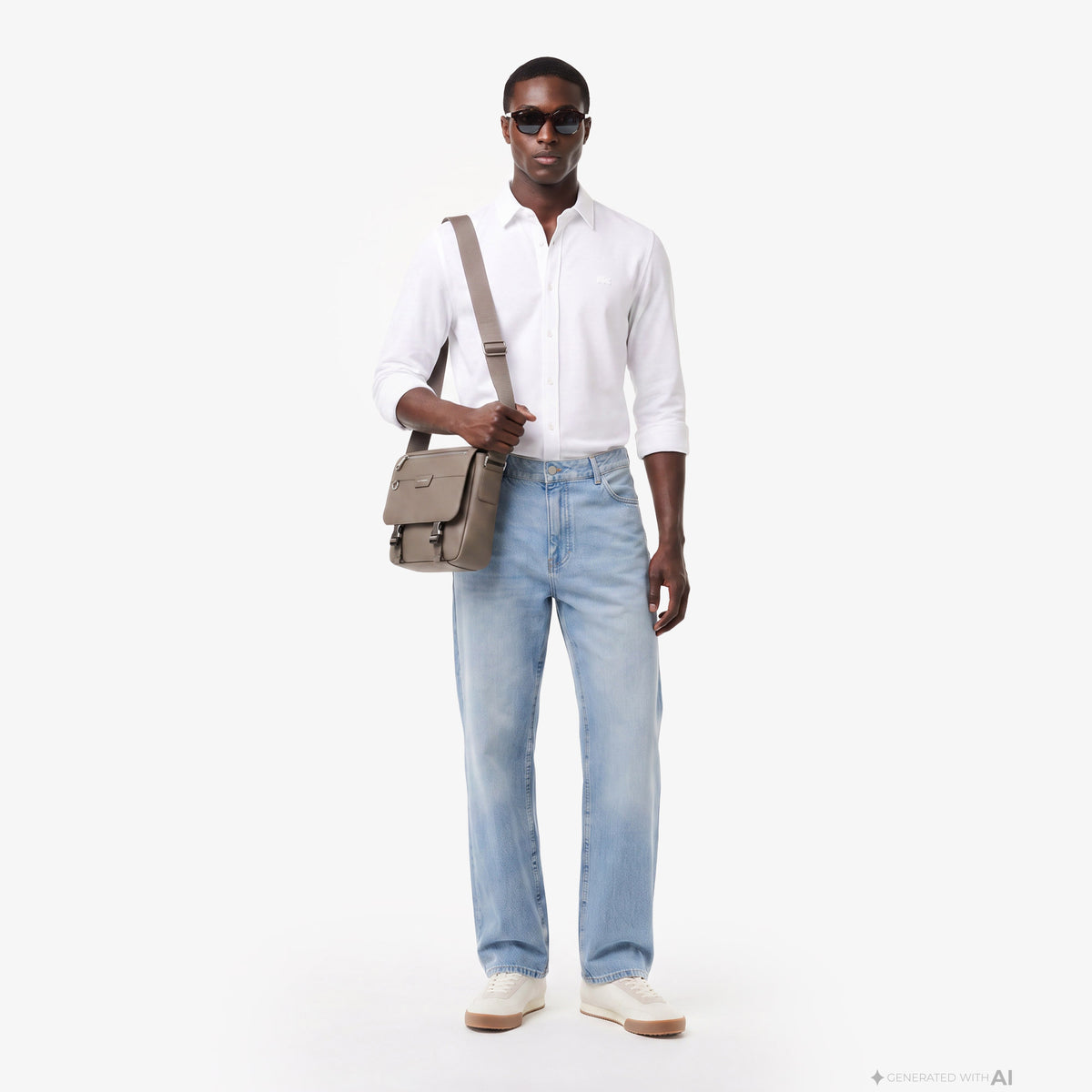 Lacoste Slim Fit Erkek Beyaz Gömlek