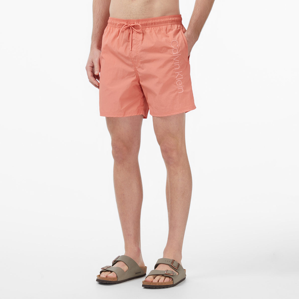 Calvin Klein Medium Drawstring Erkek Turuncu Deniz Şortu