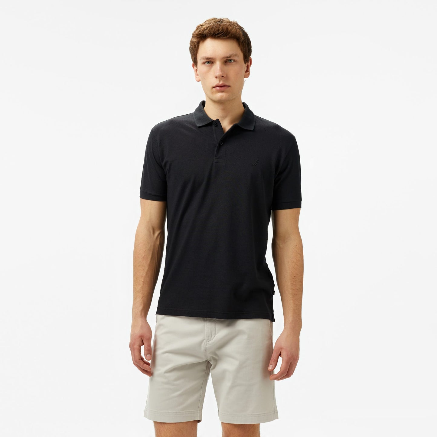 Nautica Erkek Siyah Classic Fit Polo Yaka T-shirt
