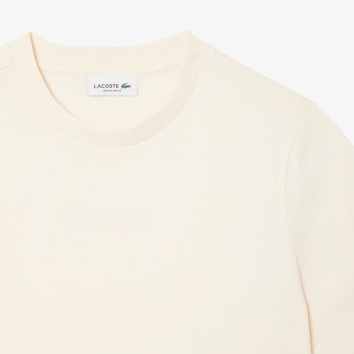 Lacoste Print Cotton Kadın Bej T-shirt