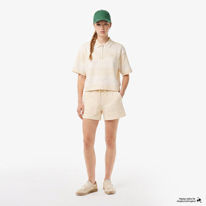 House Of Superstep X Lacoste Kapsul Koleksiyon Kadın Bej Polo
