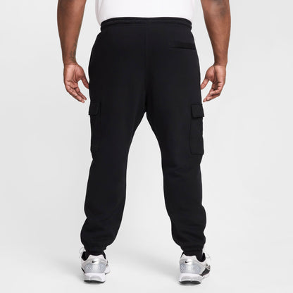 Nike Club Fleece Kargo Erkek Siyah Eşofman Altı