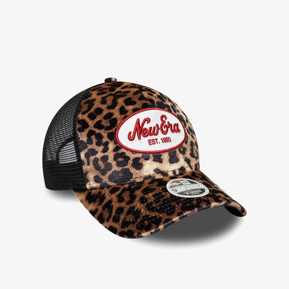 New Era Leopard Mc Af Trucker Kadın Bej Şapka