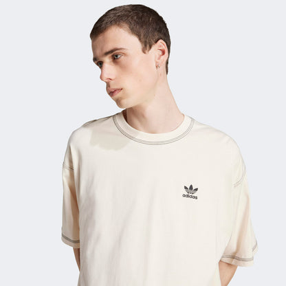 Adidas Trefoil Essentials Erkek Beyaz Oversize T-shirt