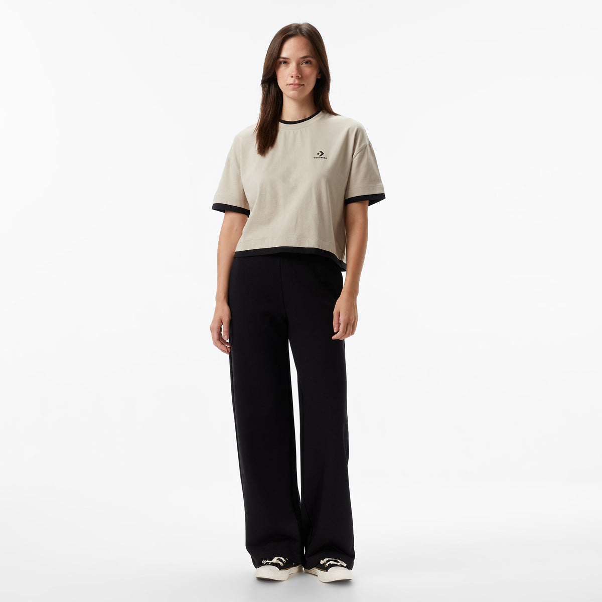 Converse Regular Fit Kadın Bej T-shirt