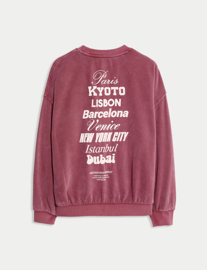 Pamuk-karışımlı Sweatshirt (6-16 yaş)