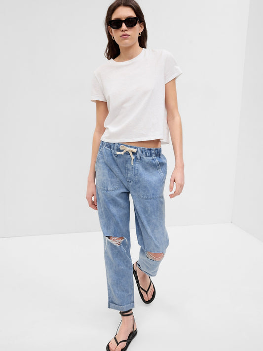 Mavi Mid Rise Easy Pull-on Jean Pantolon