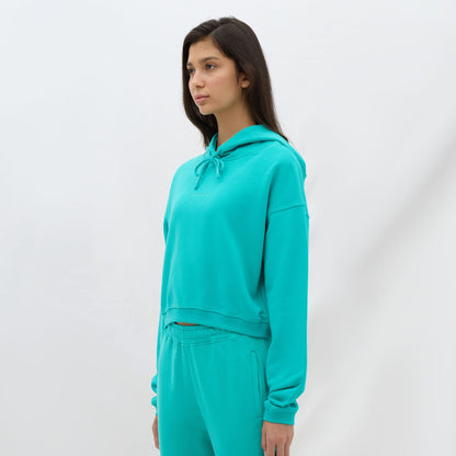 Les Benjamins Essential Kadın Yeşil Hoodie