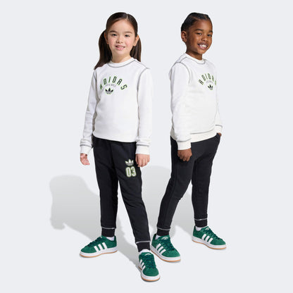 Adidas Cre Set Çocuk Beyaz Eşofman Takımı