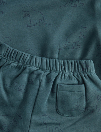 Dinozor Desenli Sweatshirt Takımı