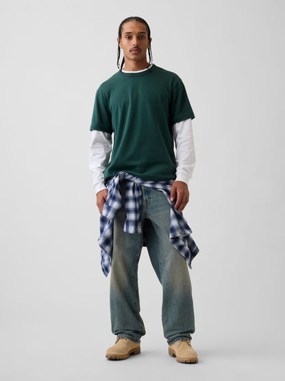 Koyu Yeşil Heavyweight Relaxed T-shirt