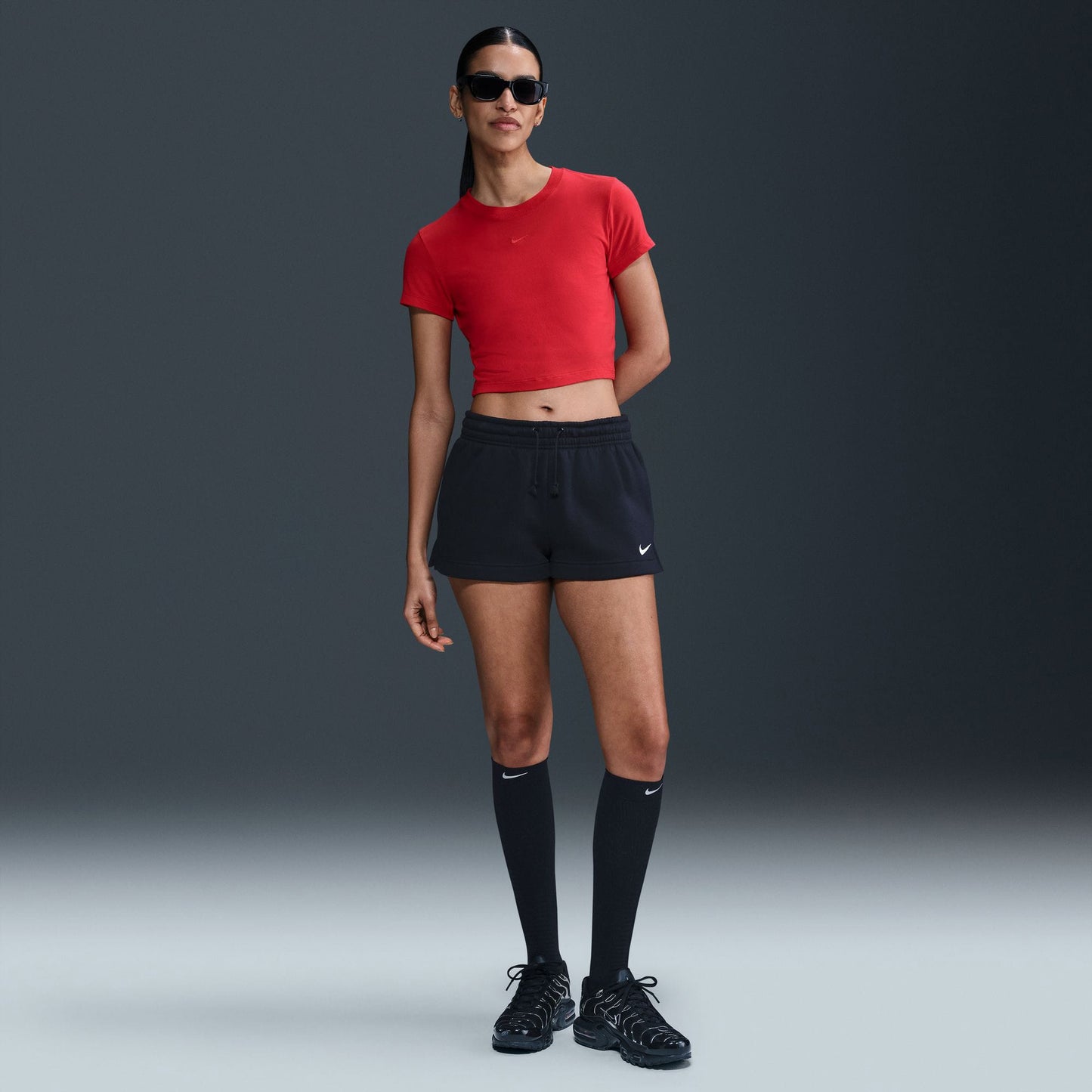 Nike Phoenix Fleece Kadın Siyah Şort