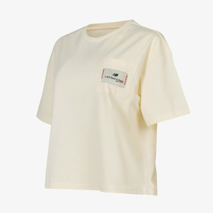 New Balance Wnt1605 Lifestyle Kadın Bej T-shirt