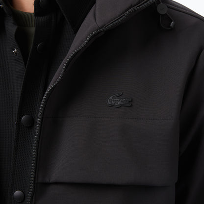 Lacoste Erkek Kapüşonlu Siyah Yağmurluk