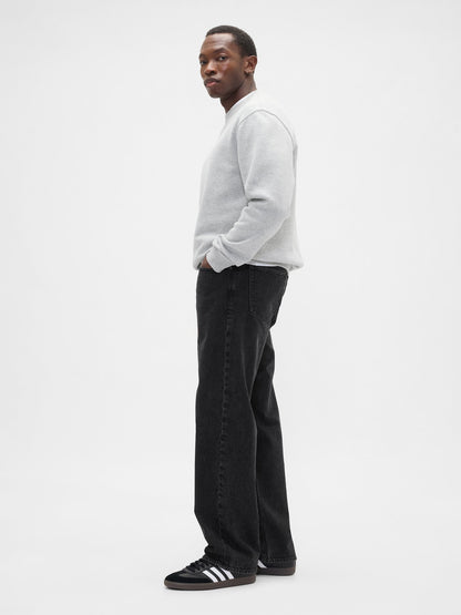 Siyah Relaxed Jean Pantolon