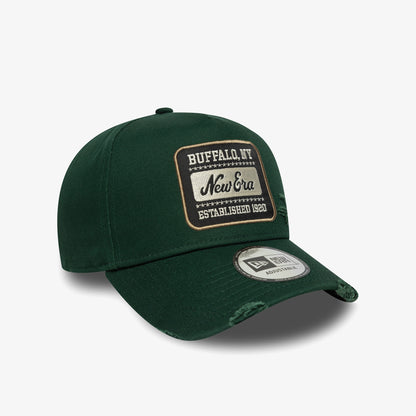 New Era Patch Distressed Wash Eframe Unisex Yeşil Şapka