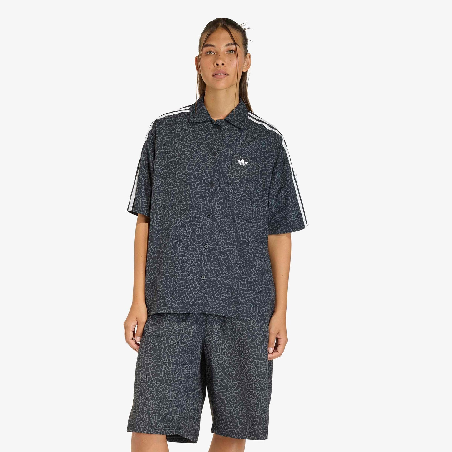 Adidas Aop Kadın Siyah Gömlek