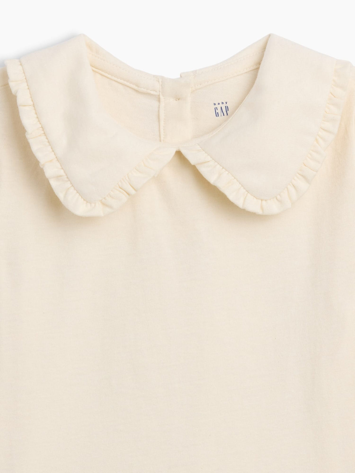 Krem Yaka Detaylı T-shirt