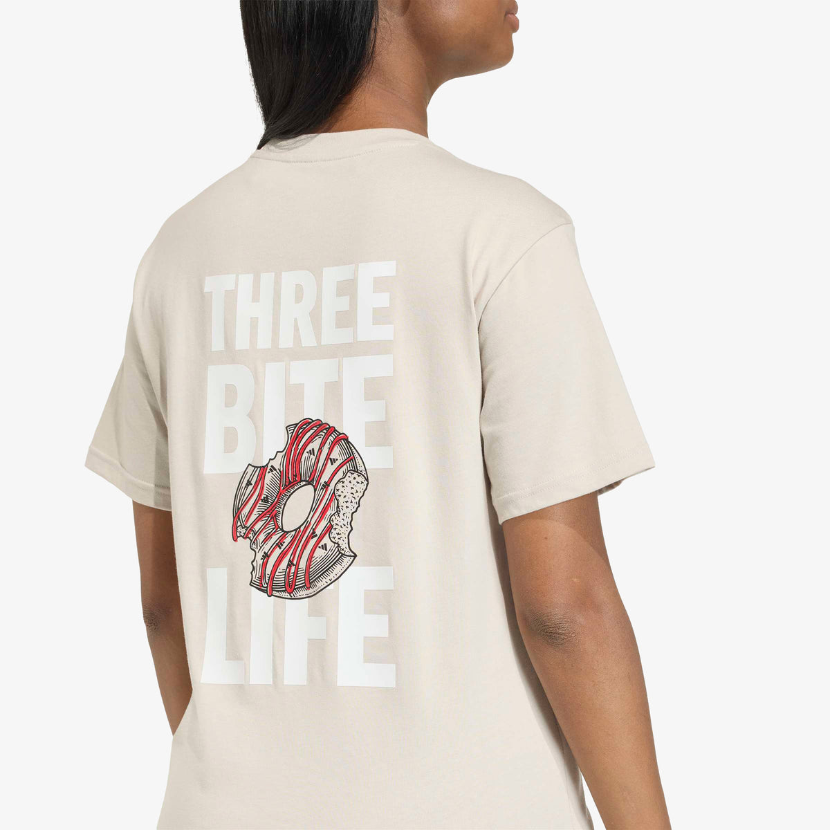 Adidas Food Graphic Kadın Bej T-shirt