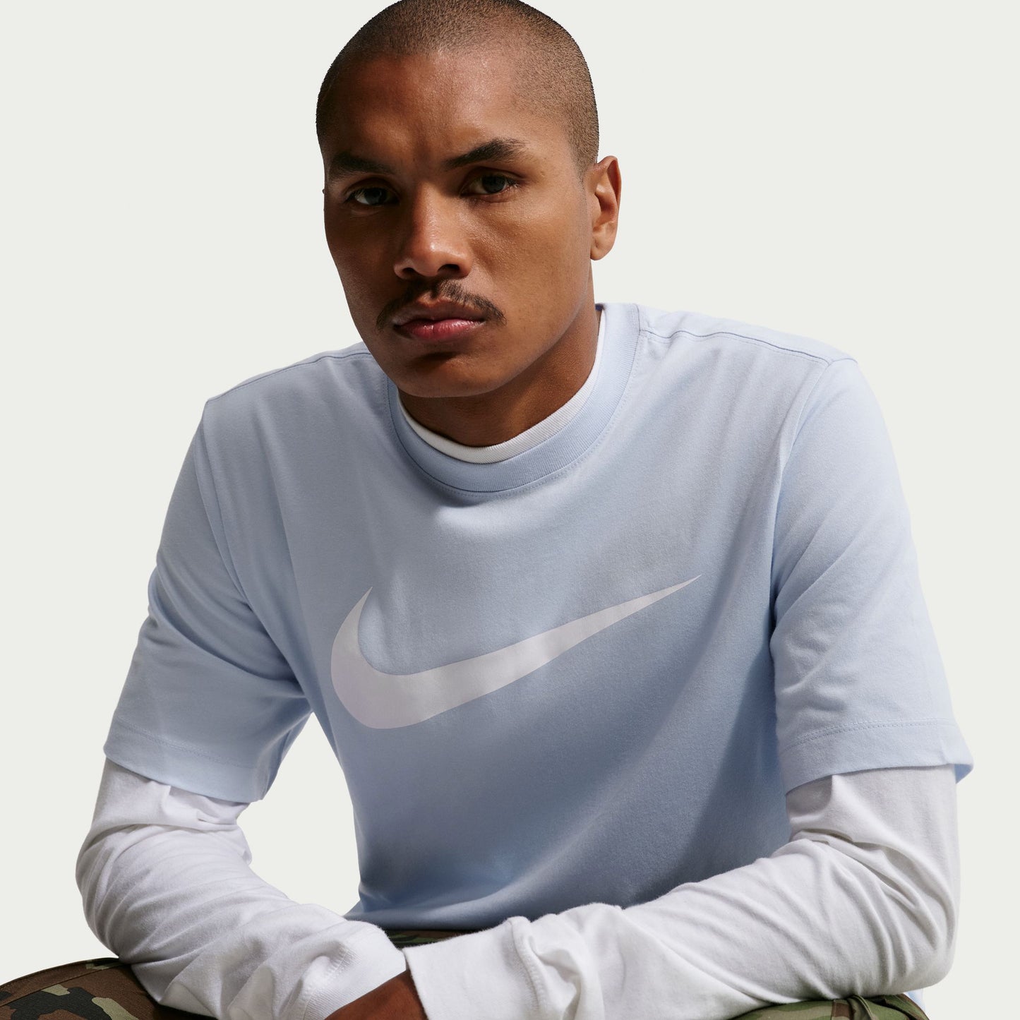 Nike Sportswear Icon Swoosh Erkek Mavi T-shirt