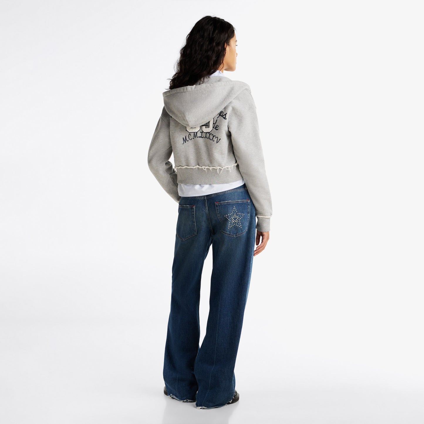 Tommy Hilfiger Tjcw Prep Varsity Zip-thru Kadın Gri Sweatshirt