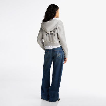 Tommy Hilfiger Tjcw Prep Varsity Zip-thru Kadın Gri Sweatshirt