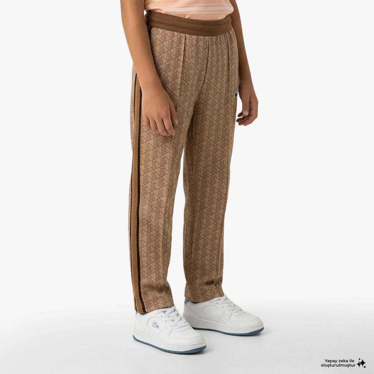 Lacoste Paris Erkek Regular Fit Monogram Açık Kahverengi Eşofman Altı