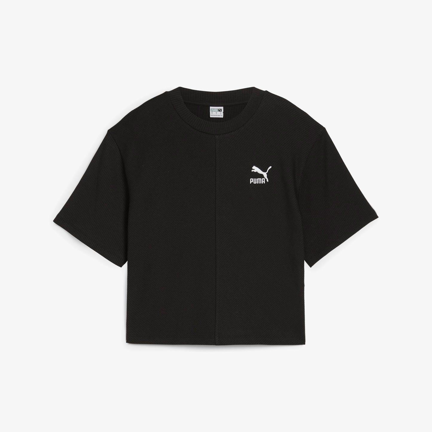 Puma Classıcs Ribbed Relaxed Kadın Siyah T-shirt