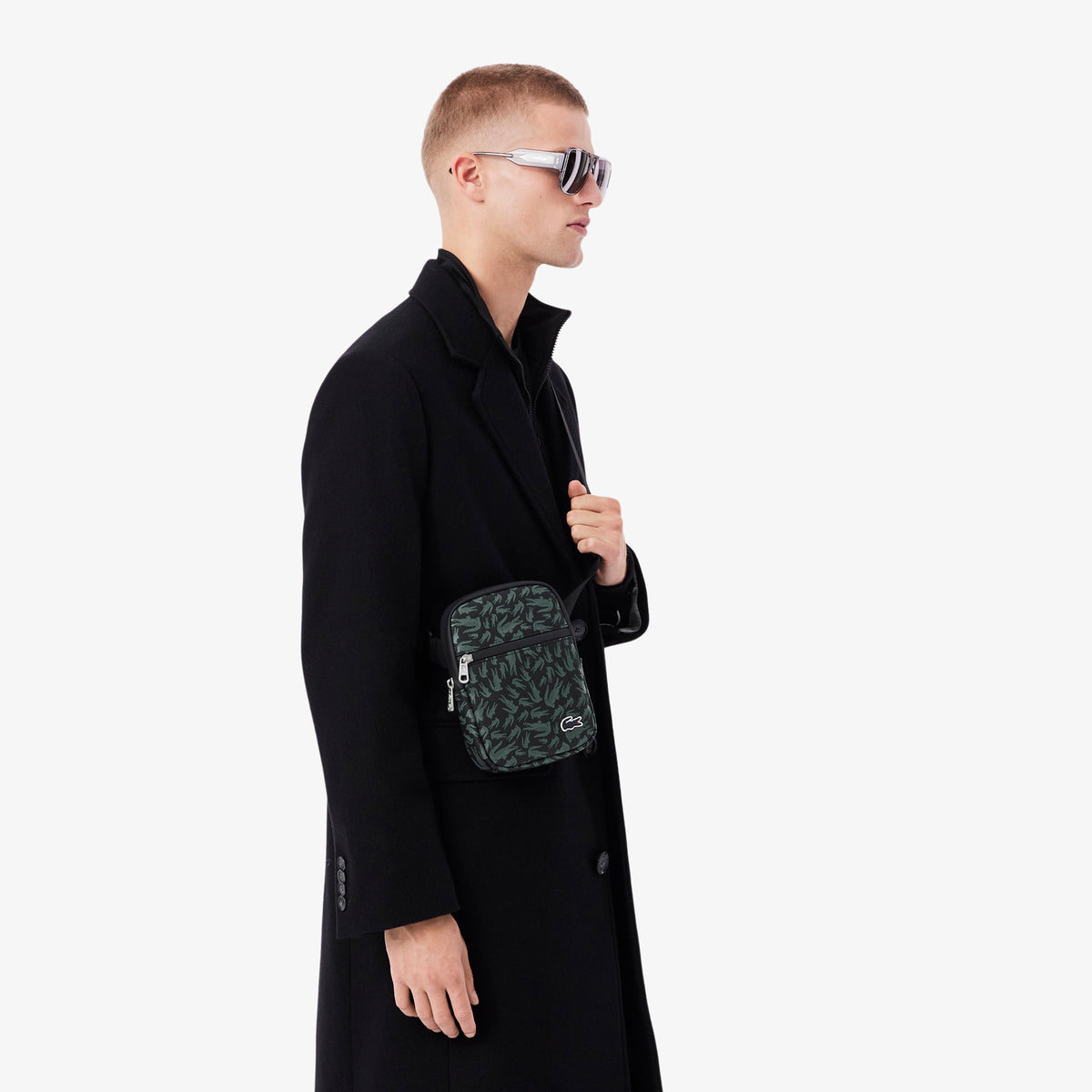 Lacoste Lcst Erkek Desenli Siyah Postacı Çantası