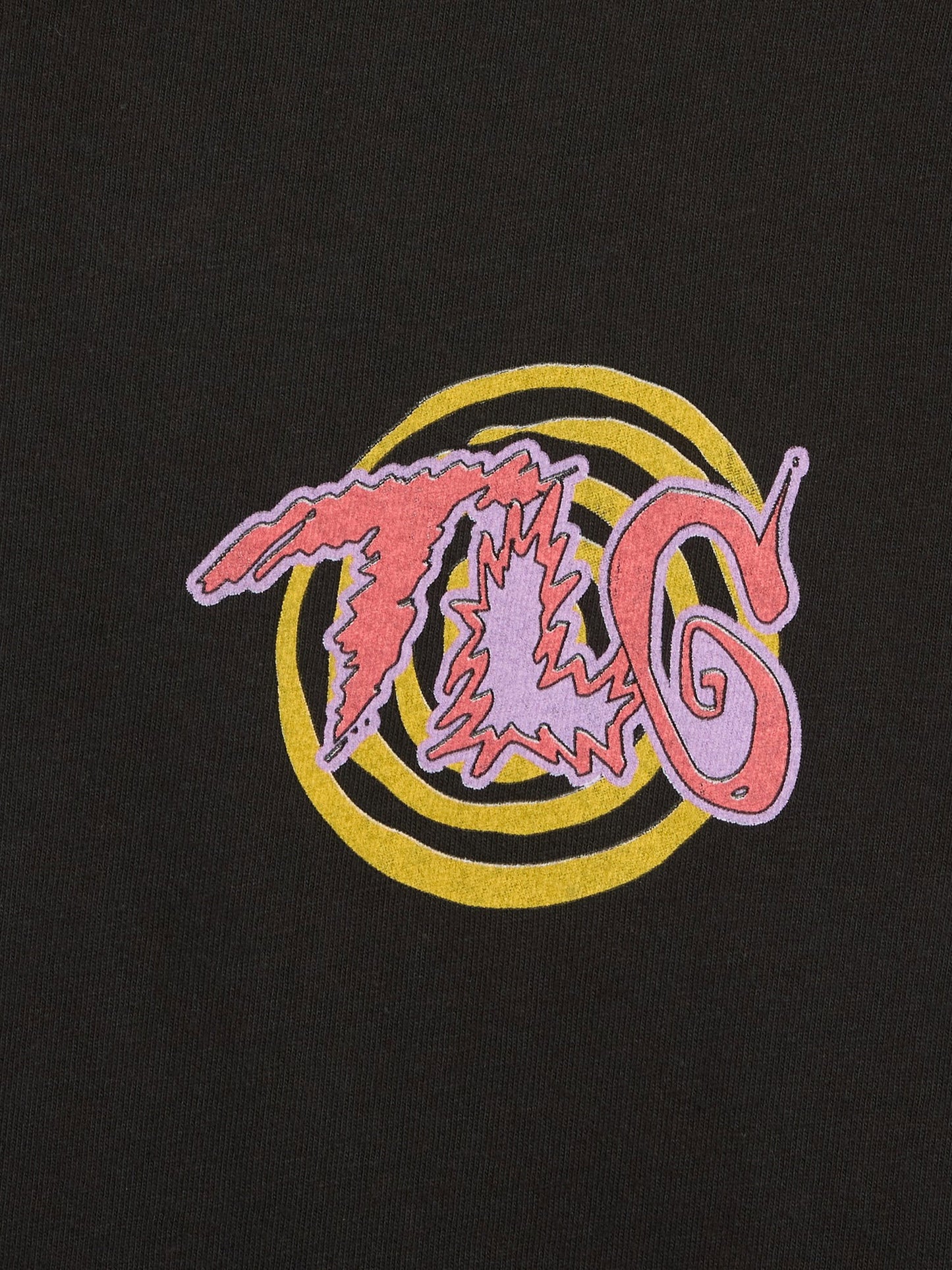 Siyah Tlc Relaxed Grafik Baskılı T-shirt