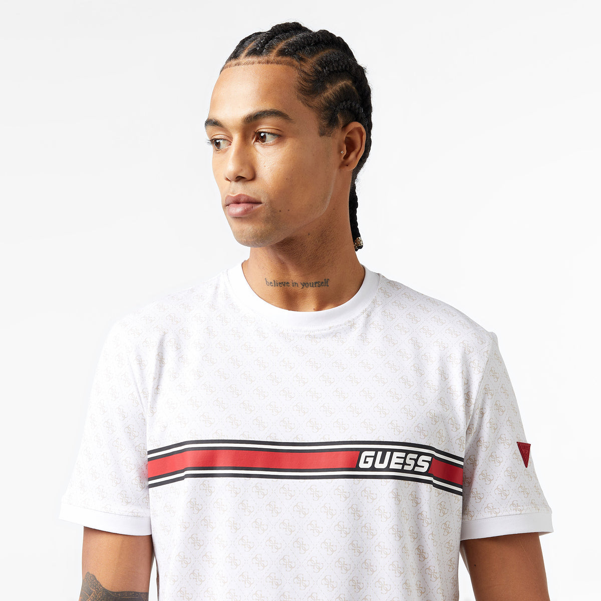 Guess Jamey Erkek Beyaz T-shirt
