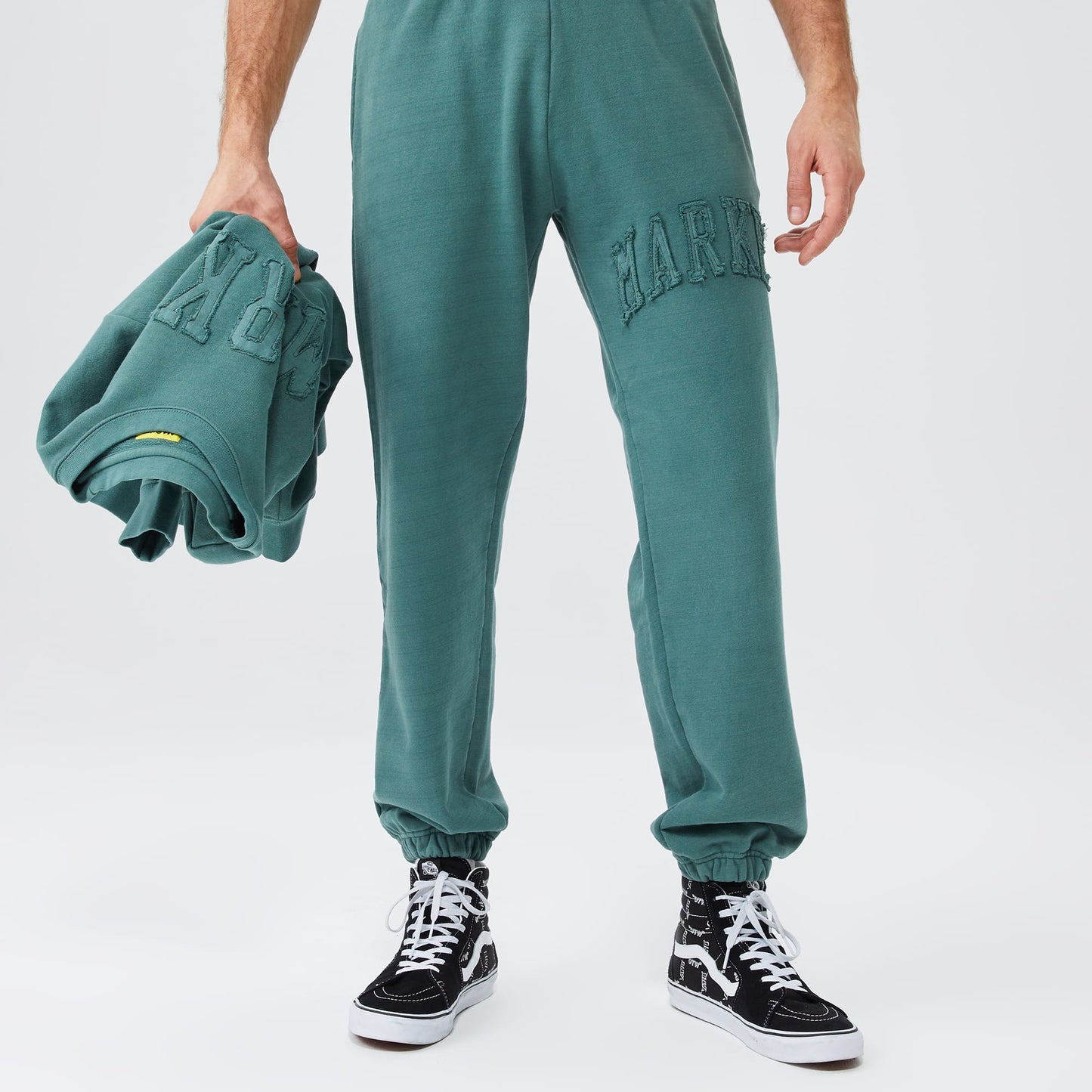 Market Vintage Washed Erkek Yeşil Eşofman Altı