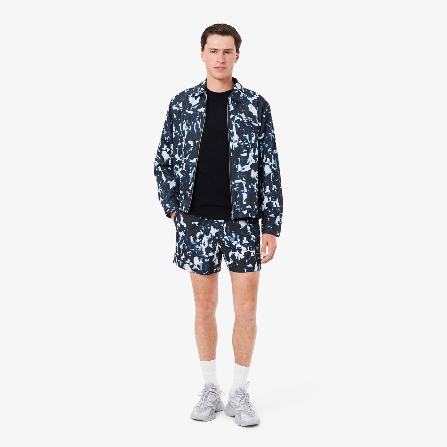 Lacoste Print Motif Erkek Siyah T-shirt