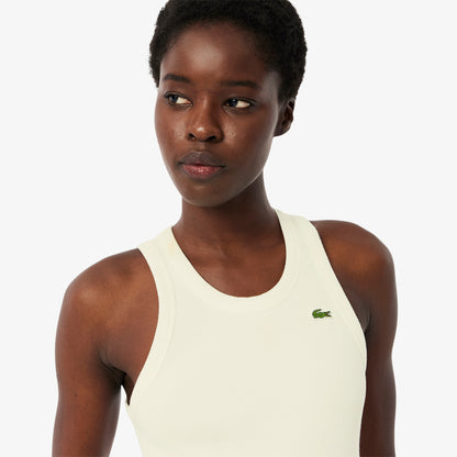 Lacoste Slim Fit Kadın Beyaz T-shirt