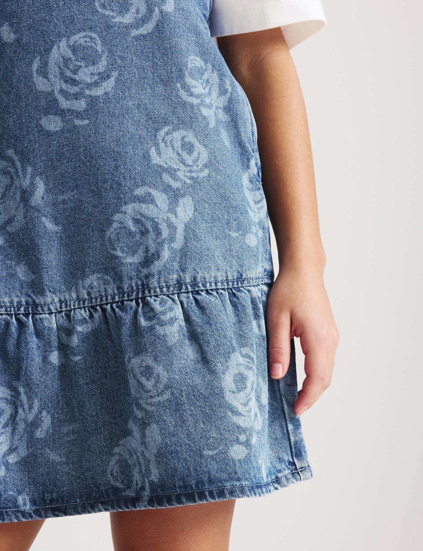 Desenli Denim Elbise & Tişört