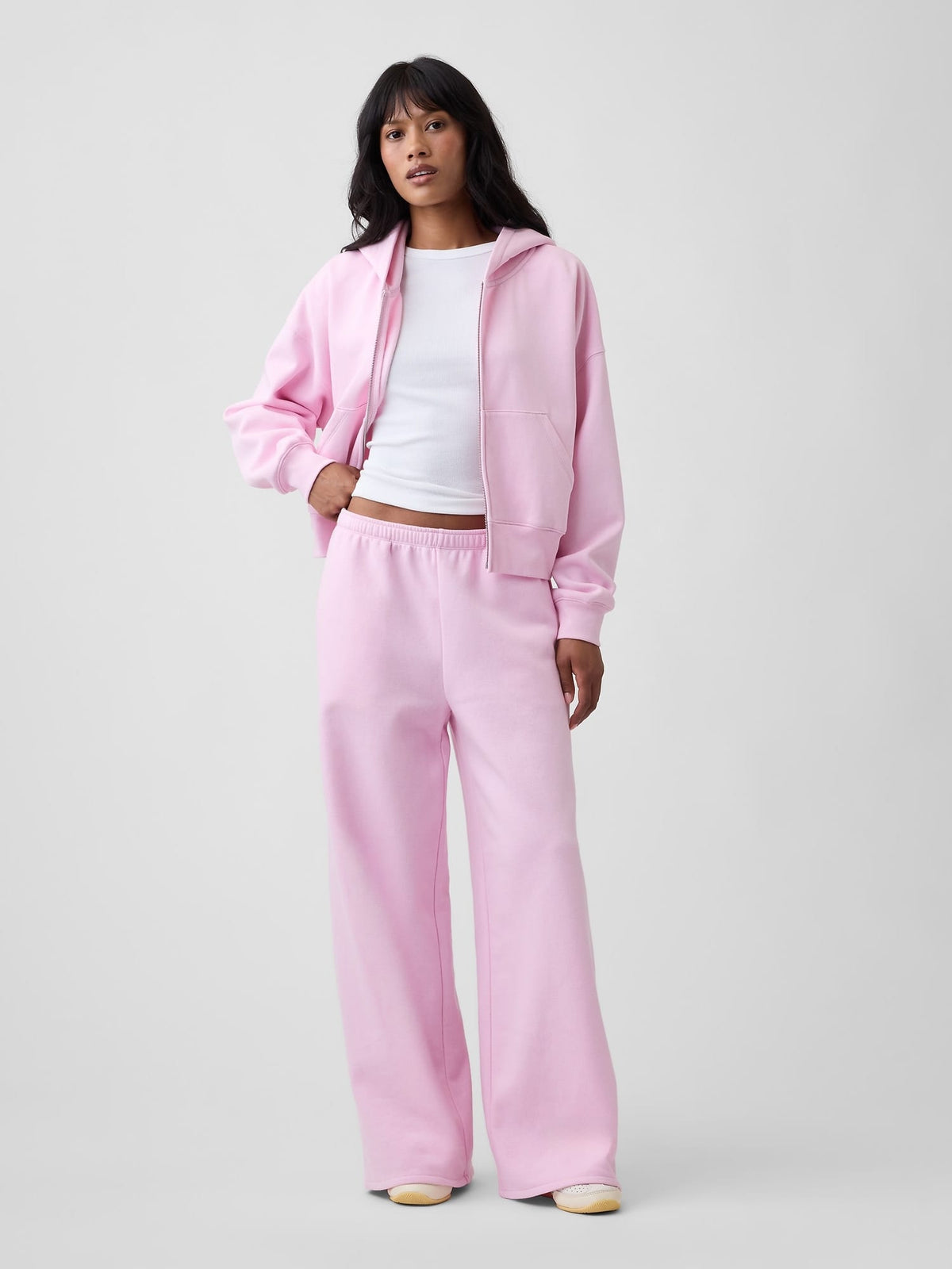 Açık Pembe Vintagesoft Baggy Wide-leg Eşofman Altı