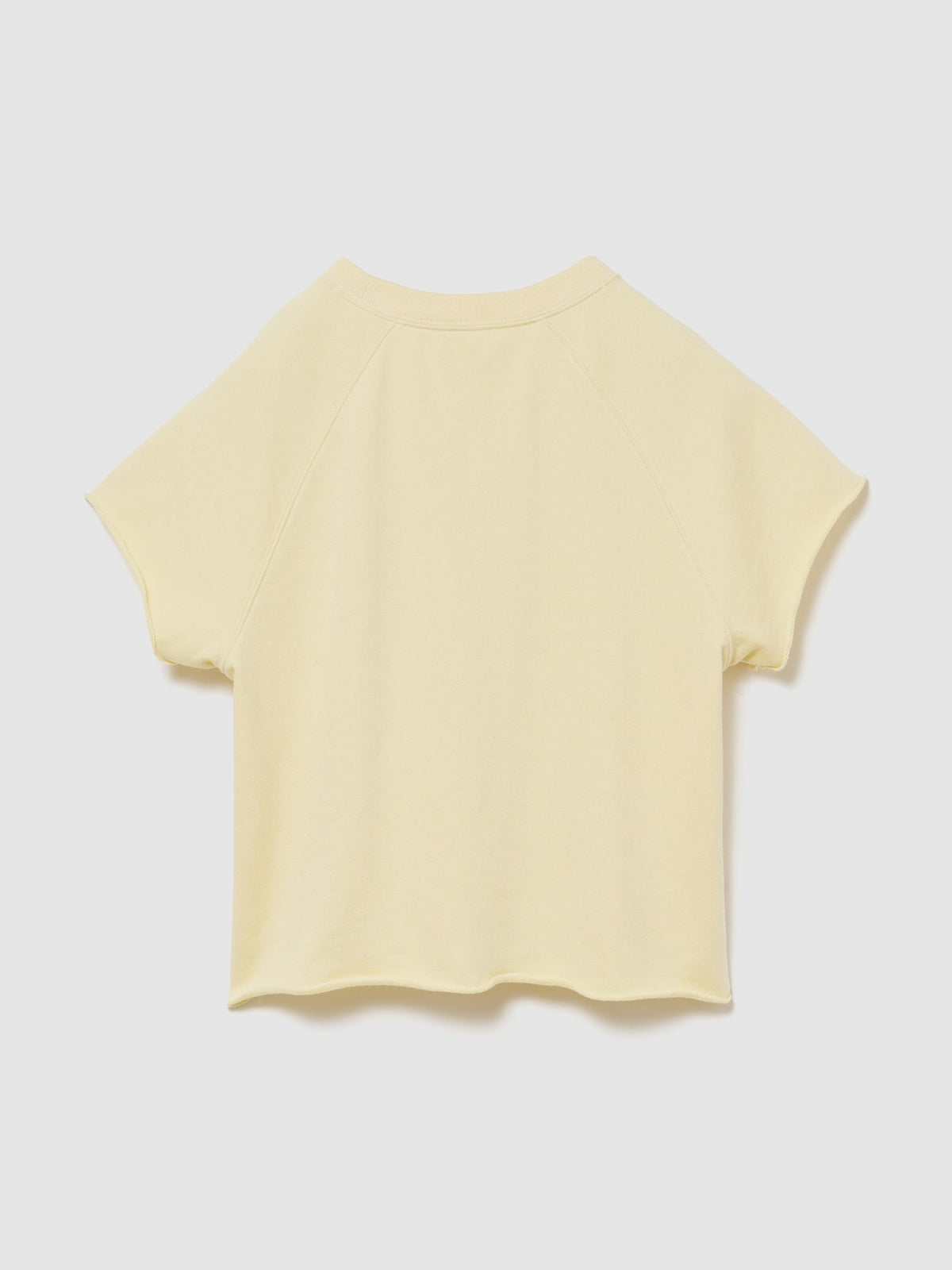 Sarı Relaxed Fransız Havlu Kumaş Grafik Baskılı T-shirt