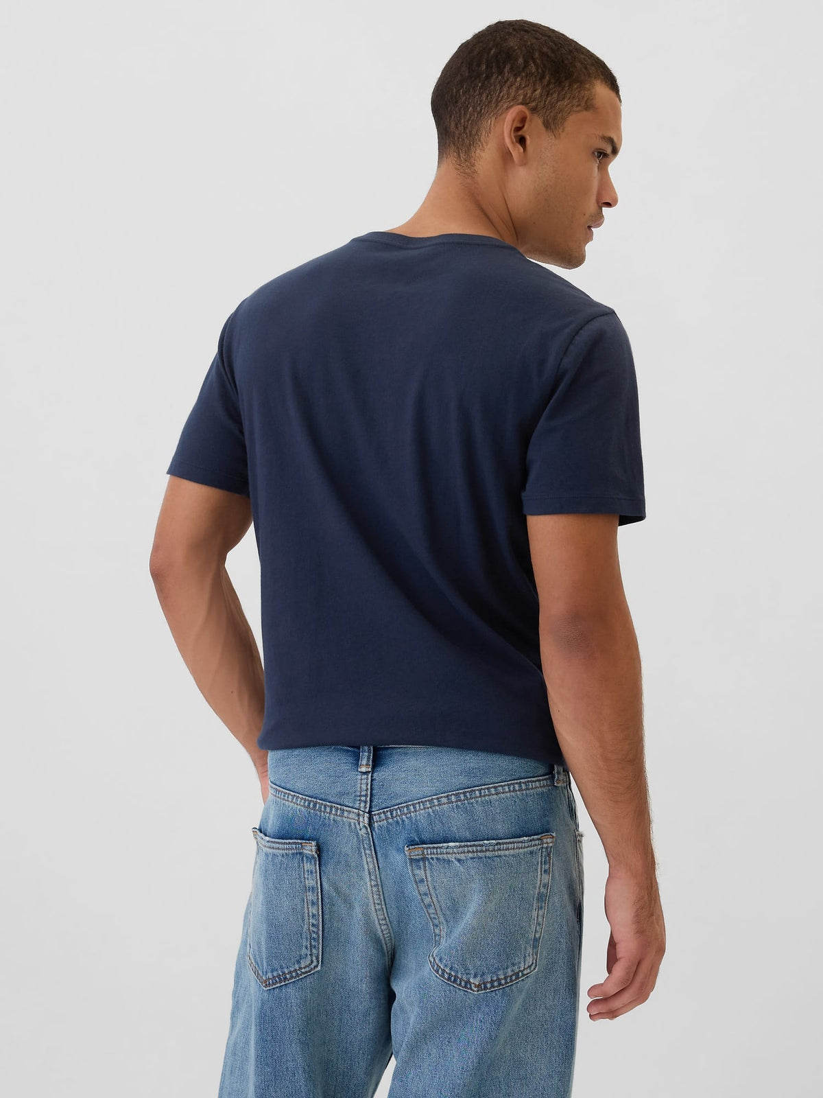 Lacivert Gap Logo Everyday Soft T-shirt