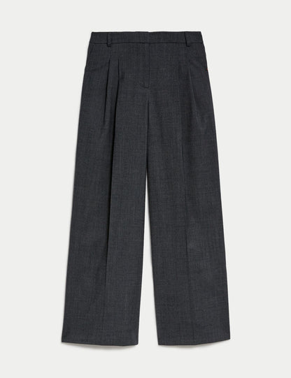 Wide Leg Yün Pantolon