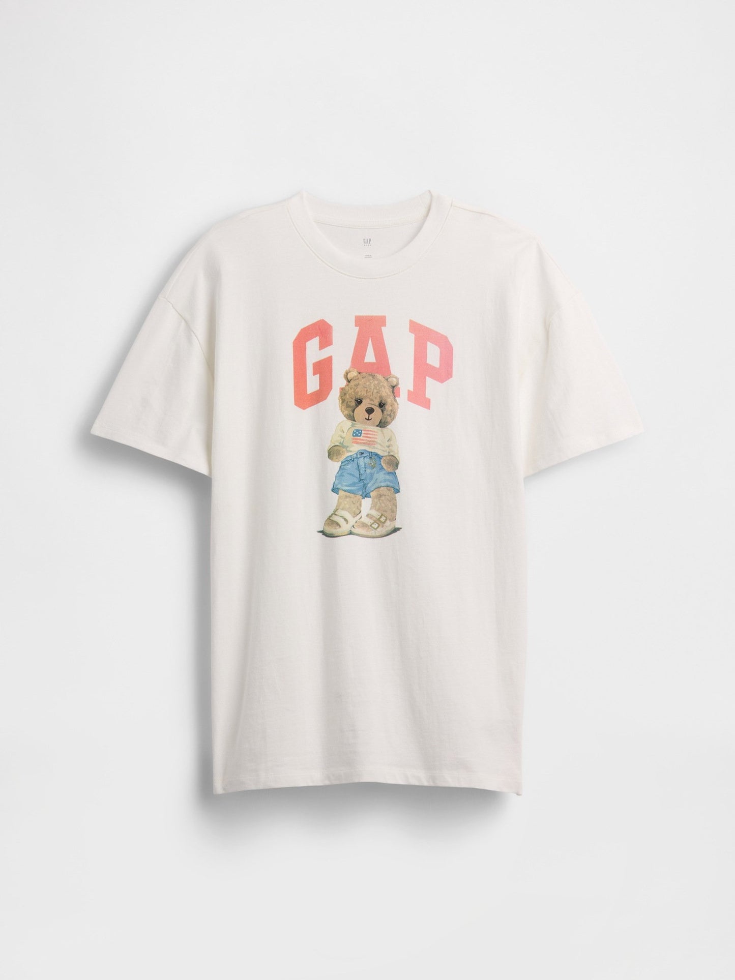 Beyaz Kids Oversized Gap Logo T-shirt Elbise
