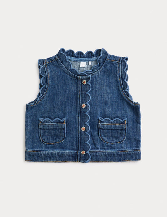 Denim Çocuk Yelek