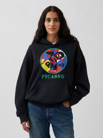 Siyah Robert Indiana Vintagesoft Grafik Sweatshirt